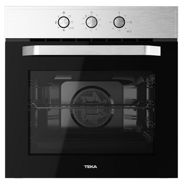 Horno multifunción Teka HCB 6529, 70 litros, 7 funciones, HydroClean ECO, mandos escamoteables, guía telescópica, clase A, inox