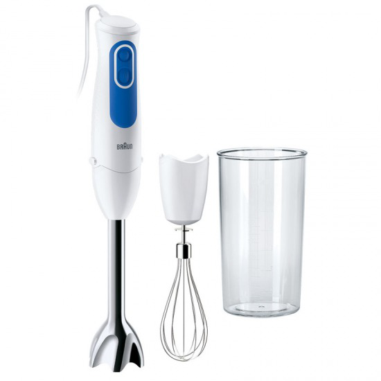 BATIDORA BRAUN MQ3005WH C/A PIE INOX BLANCA