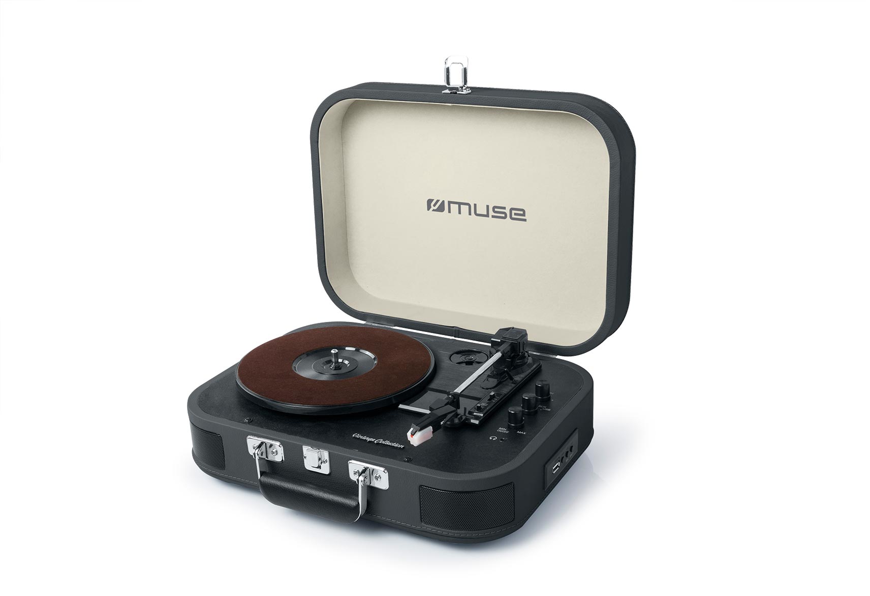 GIRADISCOS ESTEREO MUSE MT-201DG GRIS OSCURO BT