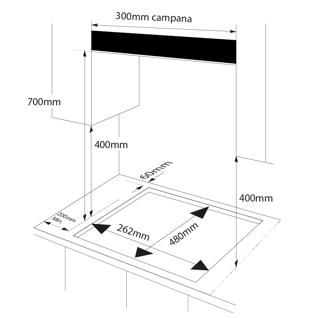 ENCIM. ARTICA ACG60201 2F CRISTALGAS