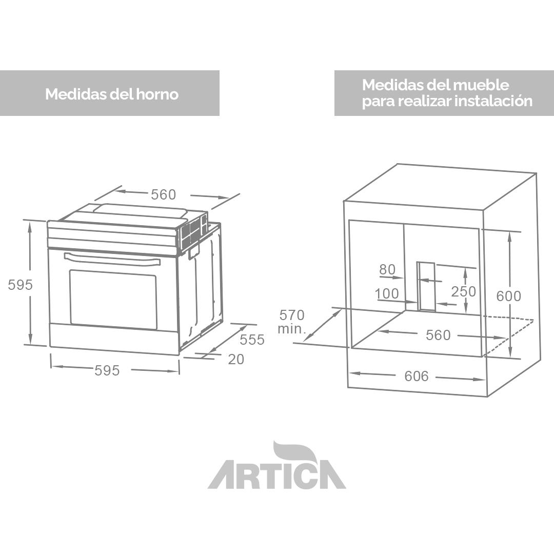 HORNO ARTICA AHB7004X MULTIF. TIMER 70L GT