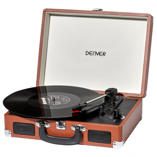 TOCADISCOS DENVER VPL-120 BROWN MALETIN ALTAVOCES