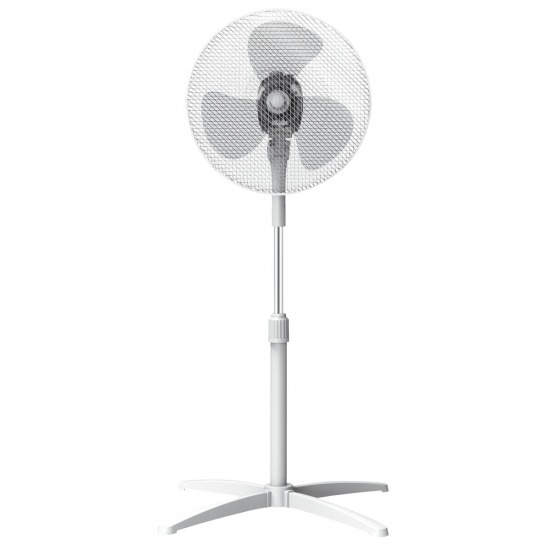 Ventilador de pie Fm PX40, 40 cm, 3 aspas, 40W, blanco