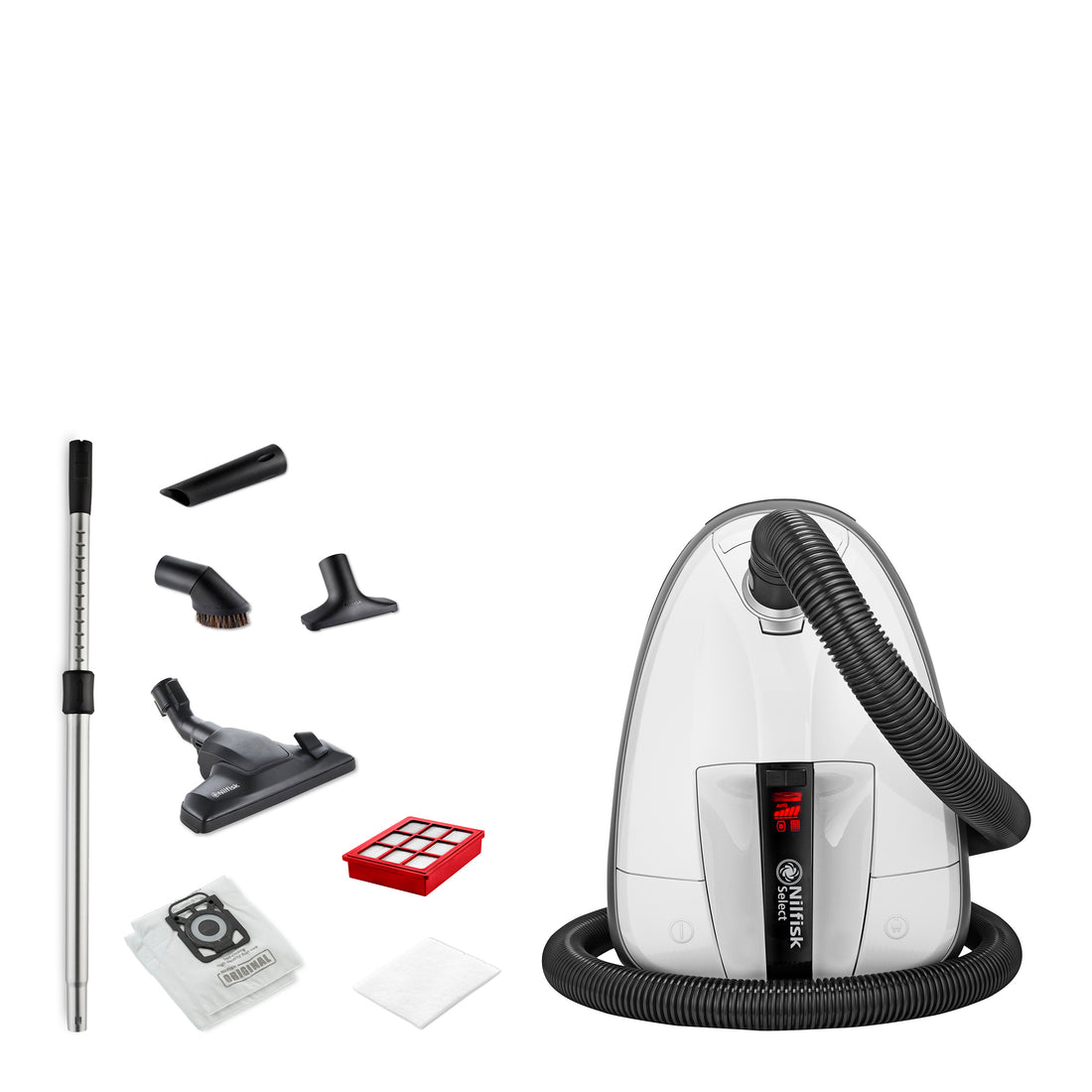 Nilfisk 128390149 aspiradora 3,1 L Aspiradora cilíndrica Secar 650 W Bolsa para el polvo