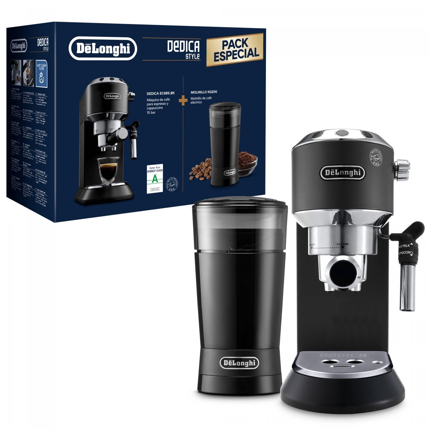 CAFET. DELONGHI EC685.BK + REGALO MOLINILLO KG200
