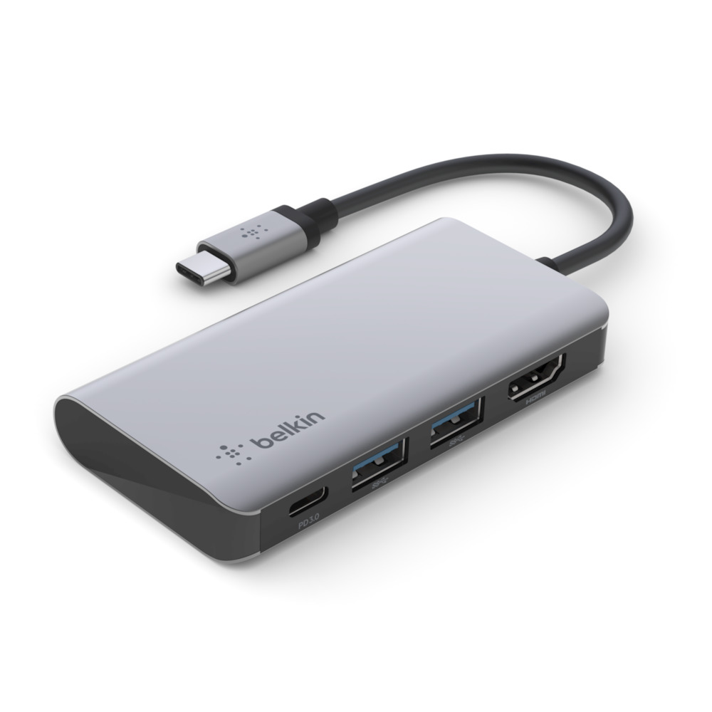 ADAPTADOR BELKIN AVC006BTSGY USB-C MULTI 4 EN 1