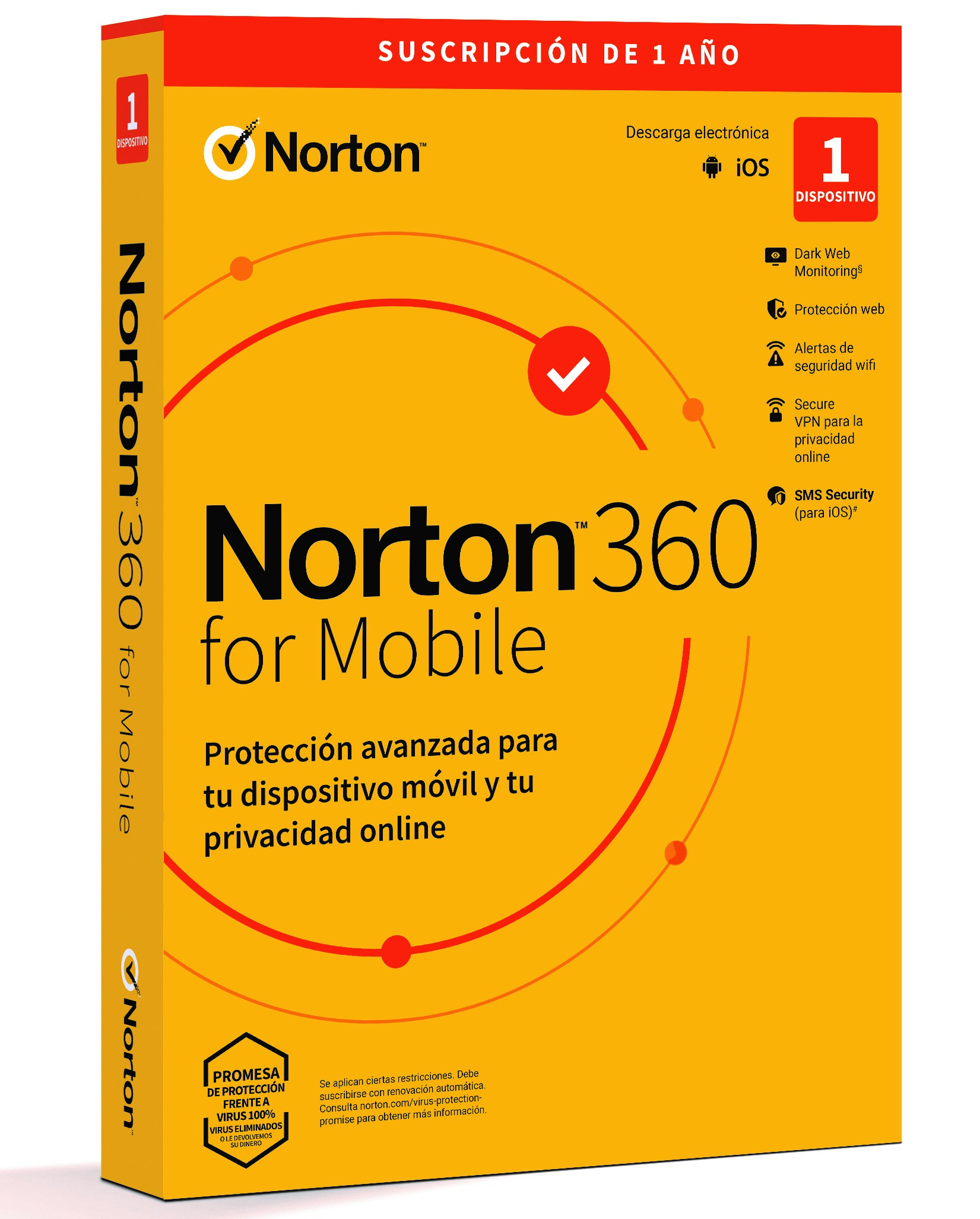 ANTIVIRUS NORTON MOBILE 1 USUARIO 12 MESES