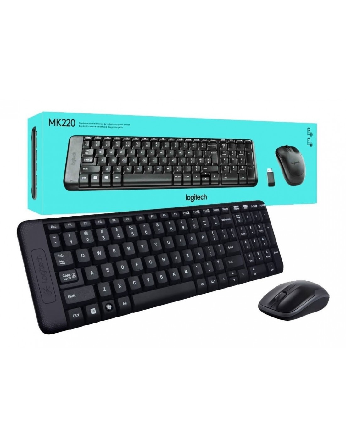 TECLADO+RATON LOGITECH MK220 CORDLESS USB
