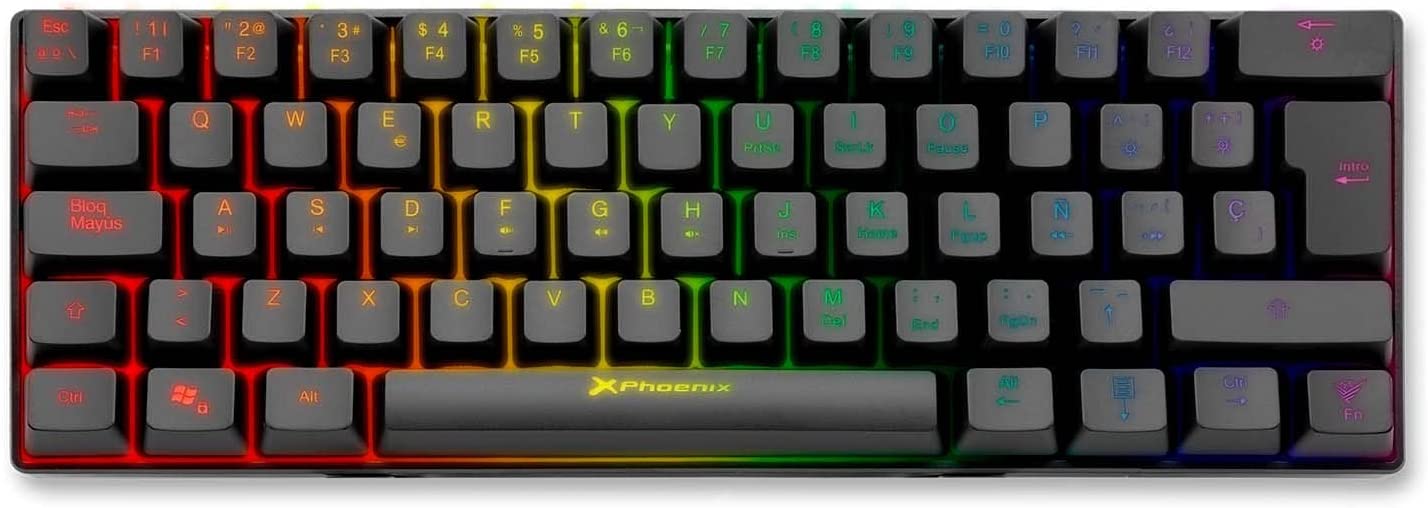 TECLADO PHOENIX MIRAGE RGB MECANICO GAMING NEGRO