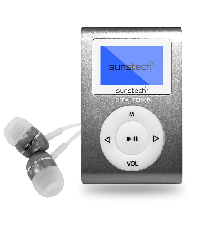 REPROD. MP3 SUNSTECH DEDALOIII8GBGY 8GB 1,1"