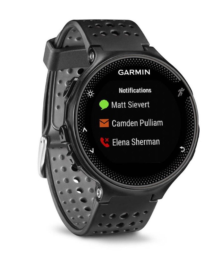 Reloj Smartwatch Garmin Forerunner 235 010-03717-55, reloj running GPS, pulsómetro integrado muñeca, funciones online, negro y gris