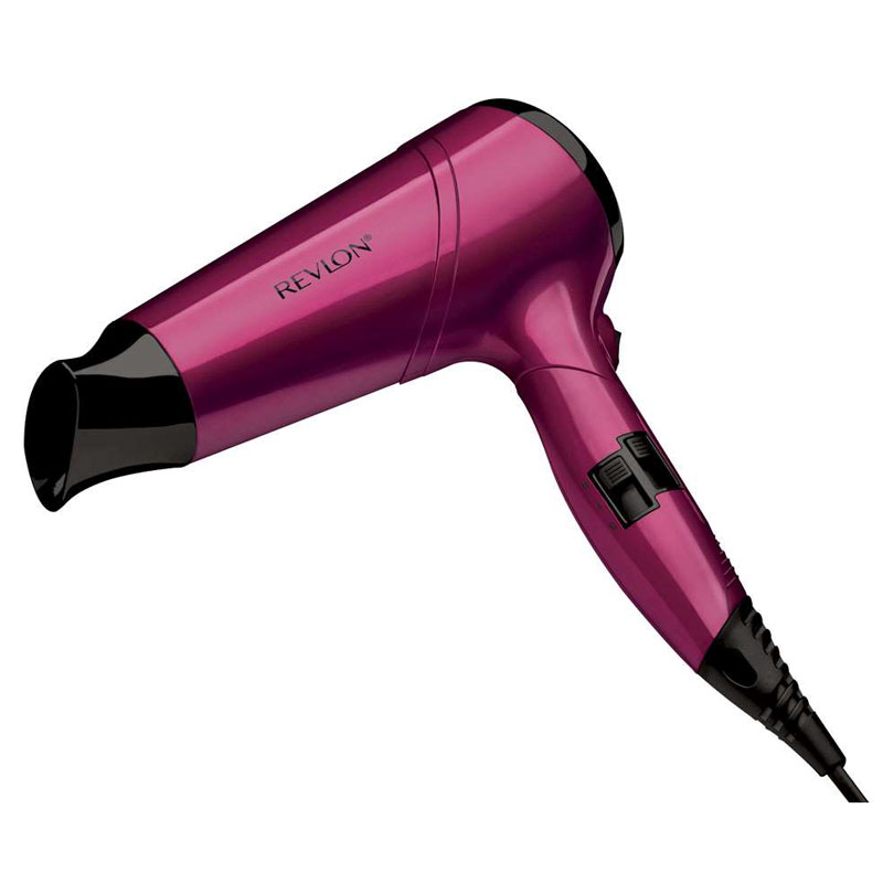 Secador de pelo Revlon plegable RVDR5229E, secador de viaje, 2200W, 3 temperaturas, 2 velocidades, iónico, granate