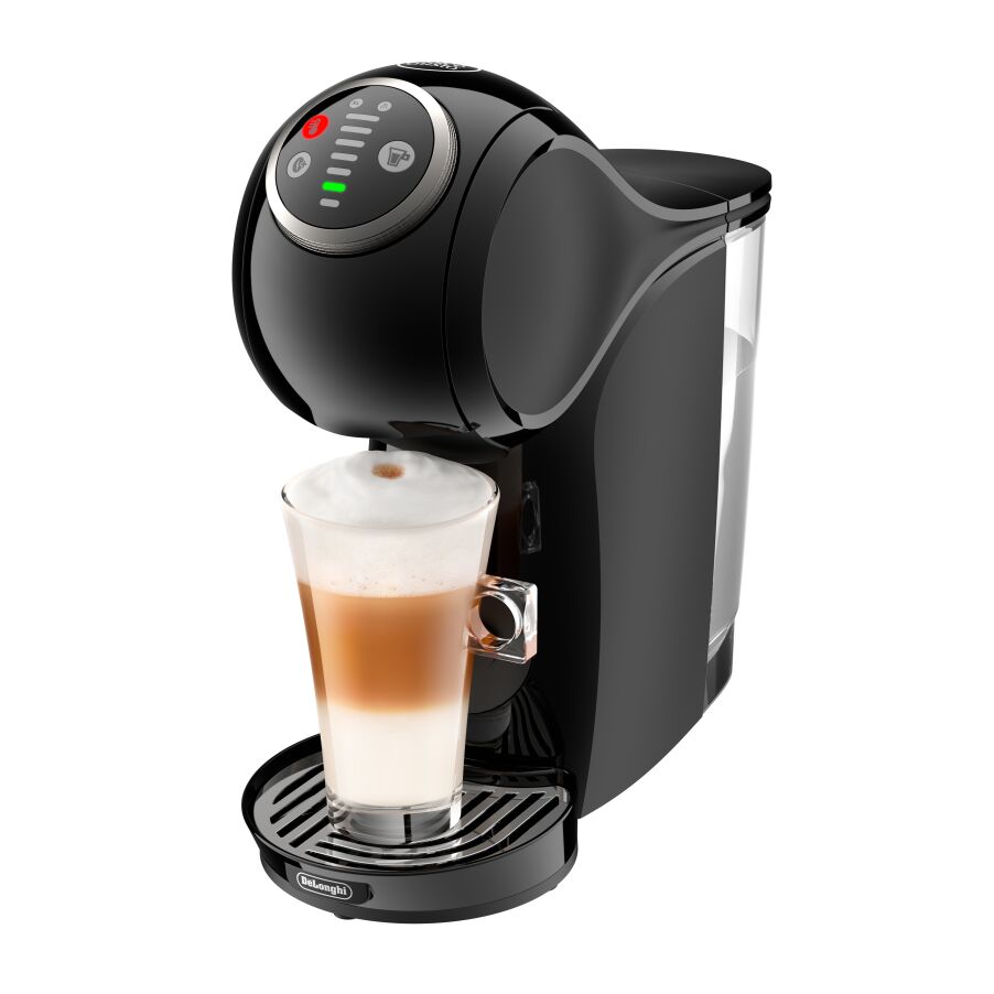 Cafetera de cápsulas DeLonghi EDG315B, Dolce Gusto Genio Plus, hasta 15 bares, 1600W, Thermoblock, negro