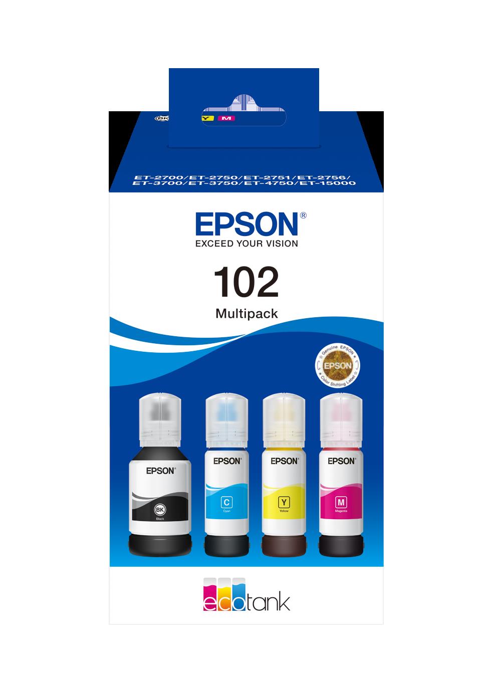 TINTA EPSON 102 ECOTANK MULTIPACK 4 COLORES