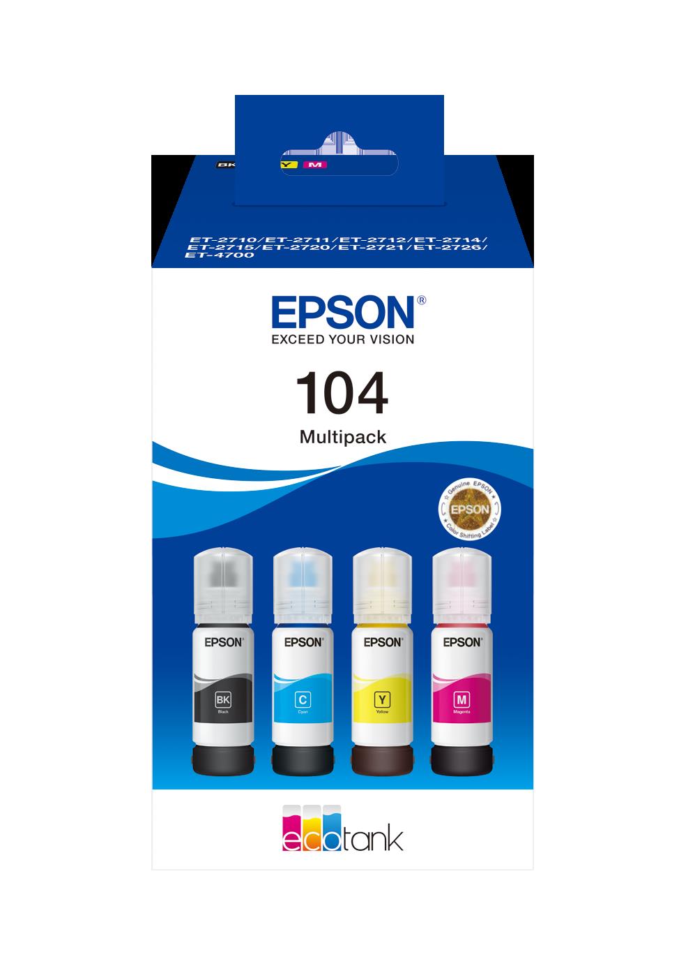 TINTA EPSON 104 ECOTANK MULTIPACK 4 COLORES
