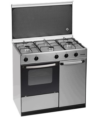 COCINA C/PORT TENSAI COC94PBXT INOX,4ZONAS,HORNO G