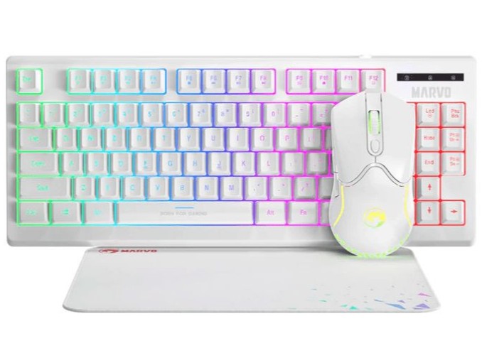TECLADO + RATON MARVO CM310 WH SP CABLE