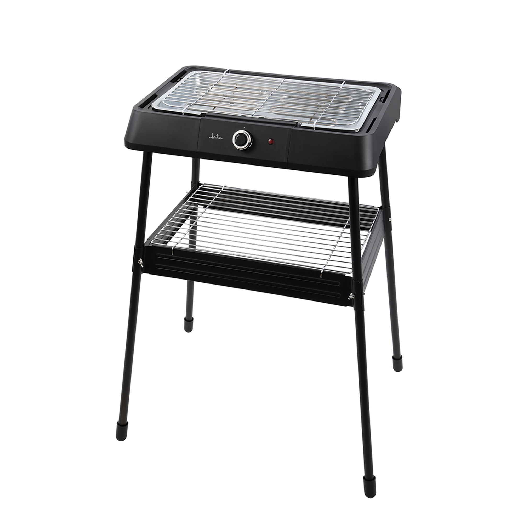 Barbacoa eléctrica desmontable Jata JEBQ1001, 40 x 23 cm, 2200W, con patas, inox