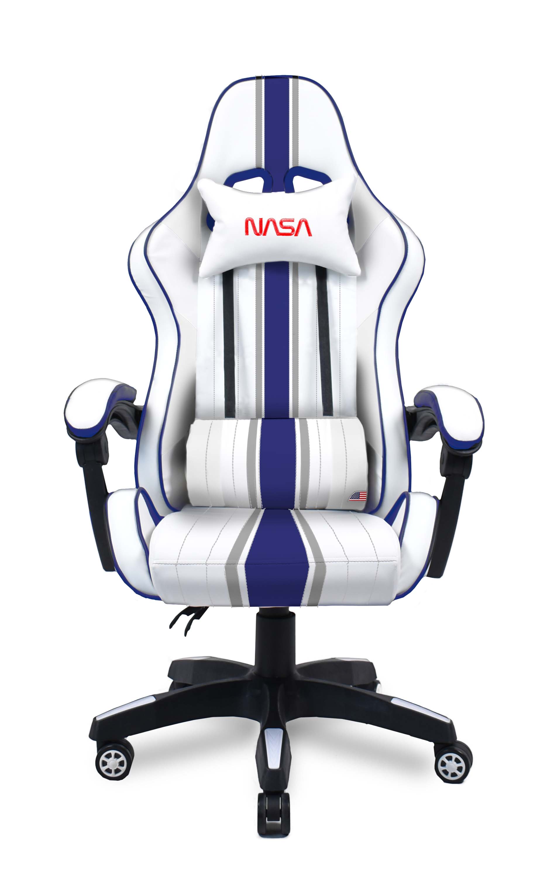 Silla gaming NASA ATLANTIS blanco/azul