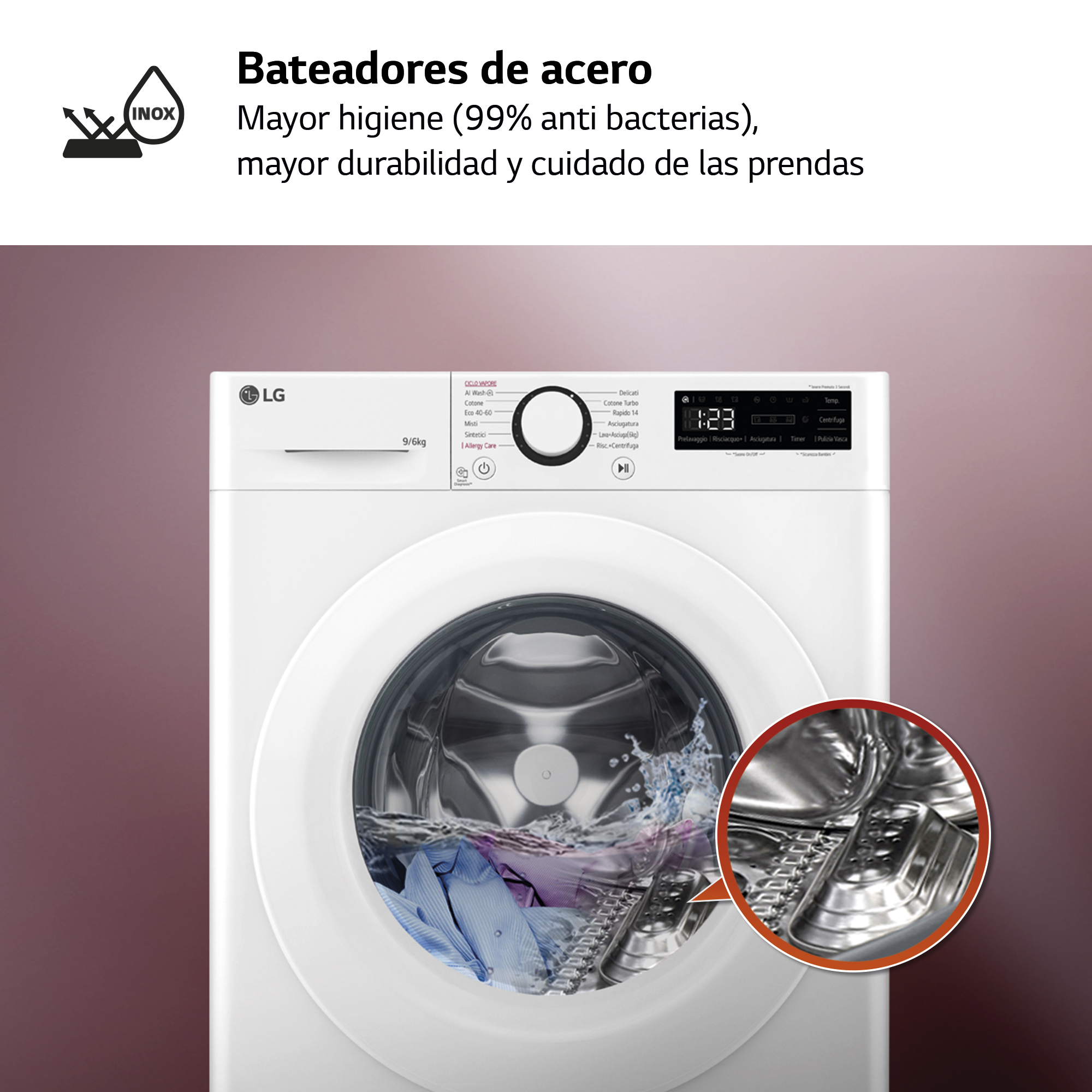LVD.SEC. LG F4DR5009A3W 1400R 9/6 A/D STEAM