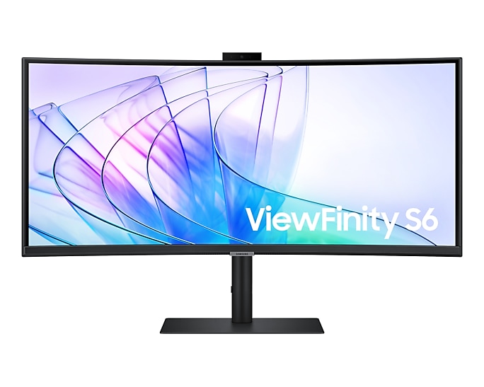 Monitor Samsung Viewfinity S6 S34C652VAU, 34 pulgadas, UWQHD, VA, 100 Hz, 5 ms, curvo, USB-C, altura regulable, HDR10, altavoces, HDMI, clase G, negro