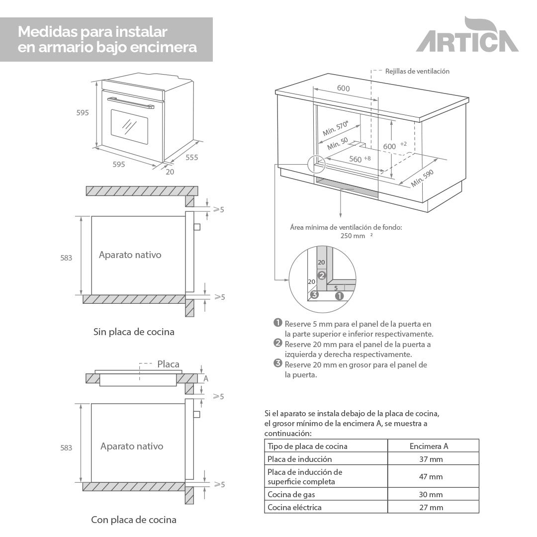 HORNO ARTICA AHB7008W MF 70L DISP CRI.BLANCO