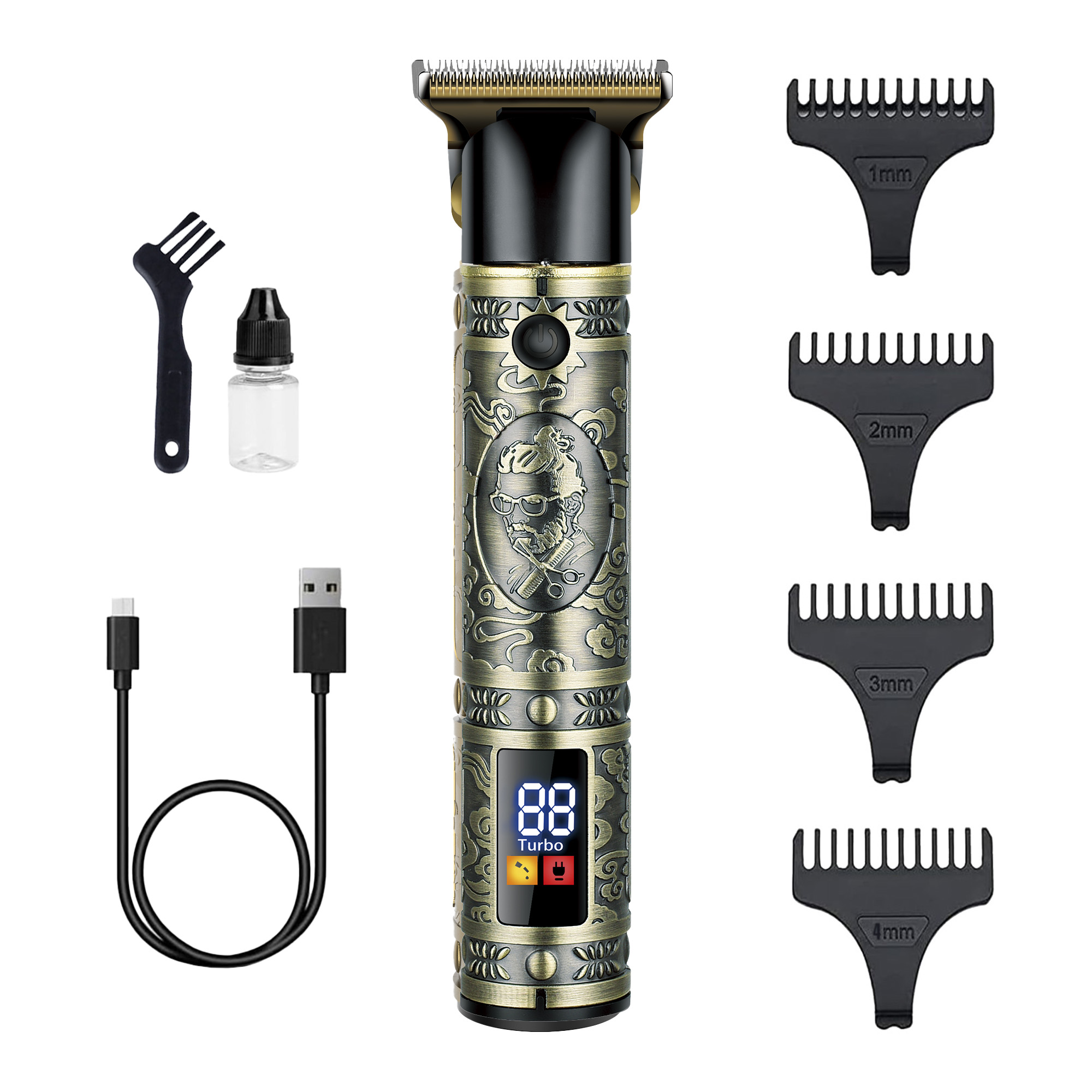 CORTAPELO KUKEN 34364 BARBA/CUERPO DORADO LCD