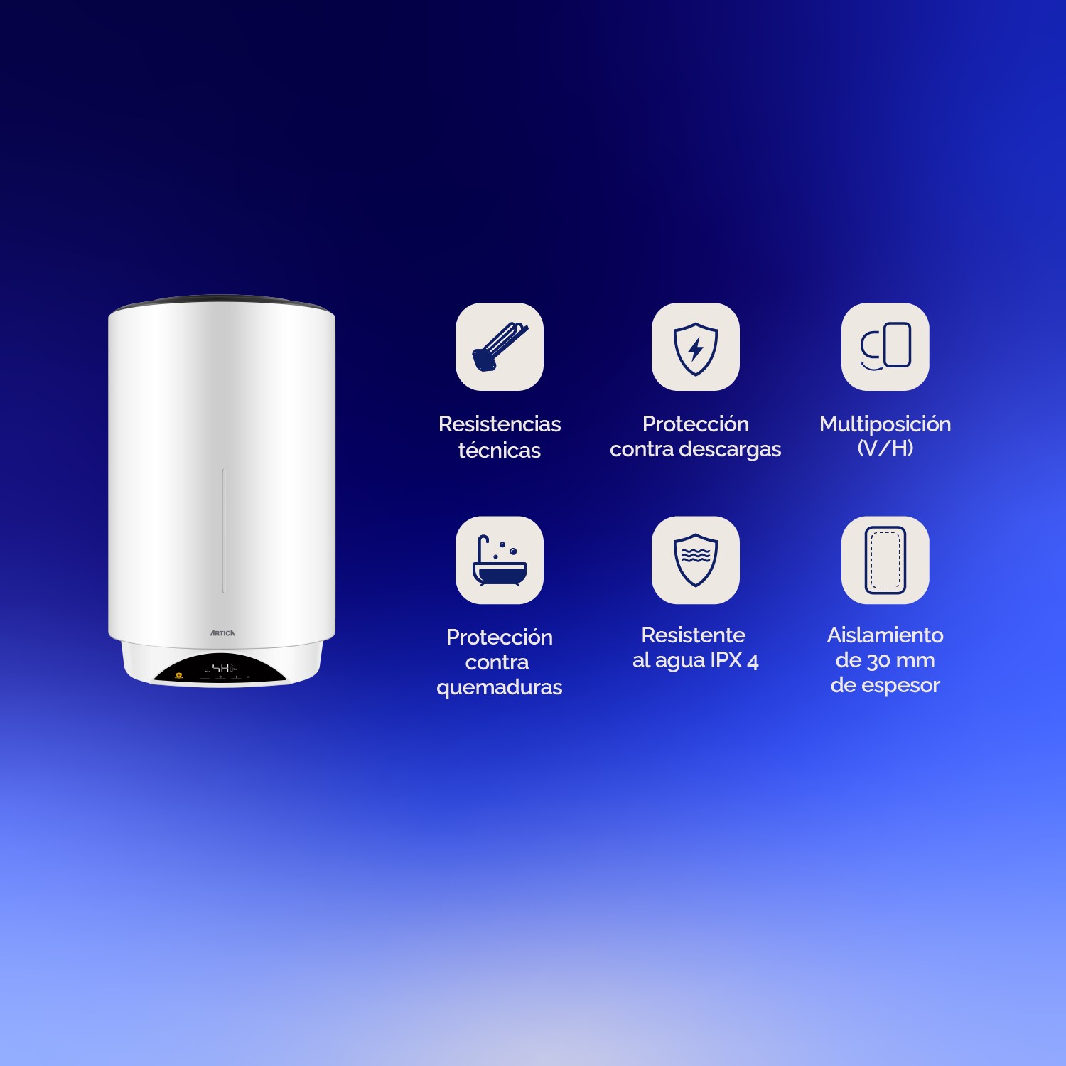 TERMO ARTICA ATD100B DIGITAL 100L CLASEB B