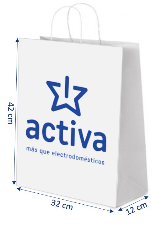 ACTIVA BOLSA PAPEL MEDIANA 100 UD 32x42 CM