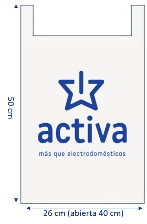 ACTIVA BOLSA PLASTICO MEDIANA 100 UD 40x50 CM