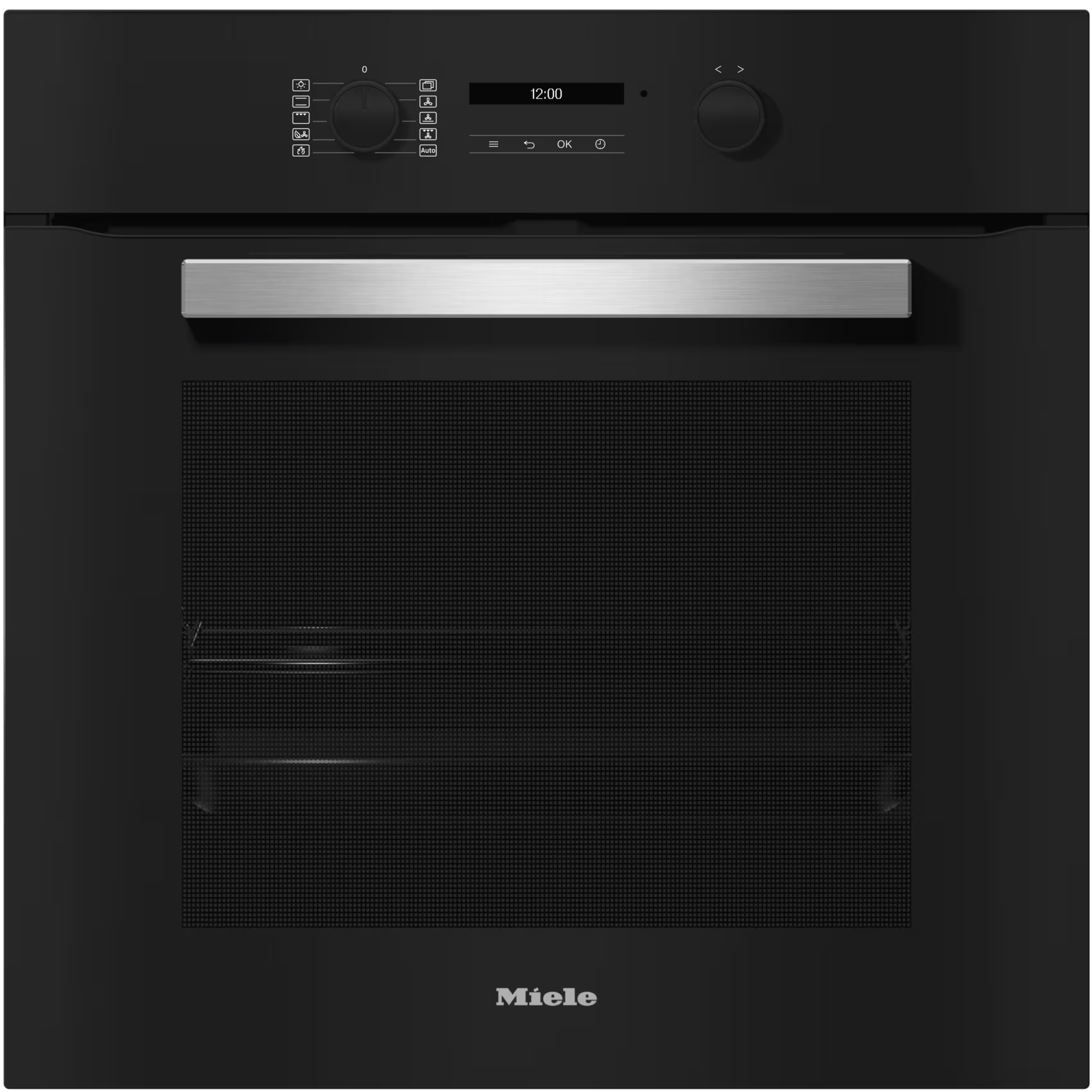 Horno pirolítico Miele H 2467 BP ACTIVE, 76 litros, AirFry, EasyControl Plus, WiFi Miele@home, guías FlexiClip, clase A+, negro Obsidian