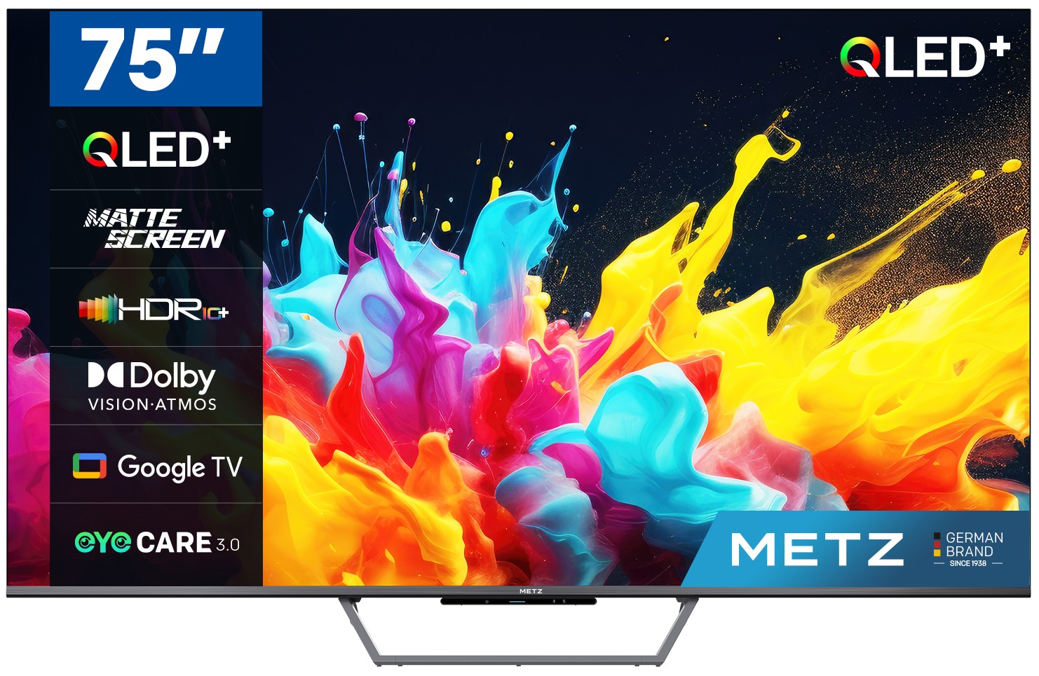 TV METZ 75" 75MQE7600Z UHD QLED GOOGLETV DOLBYATMO