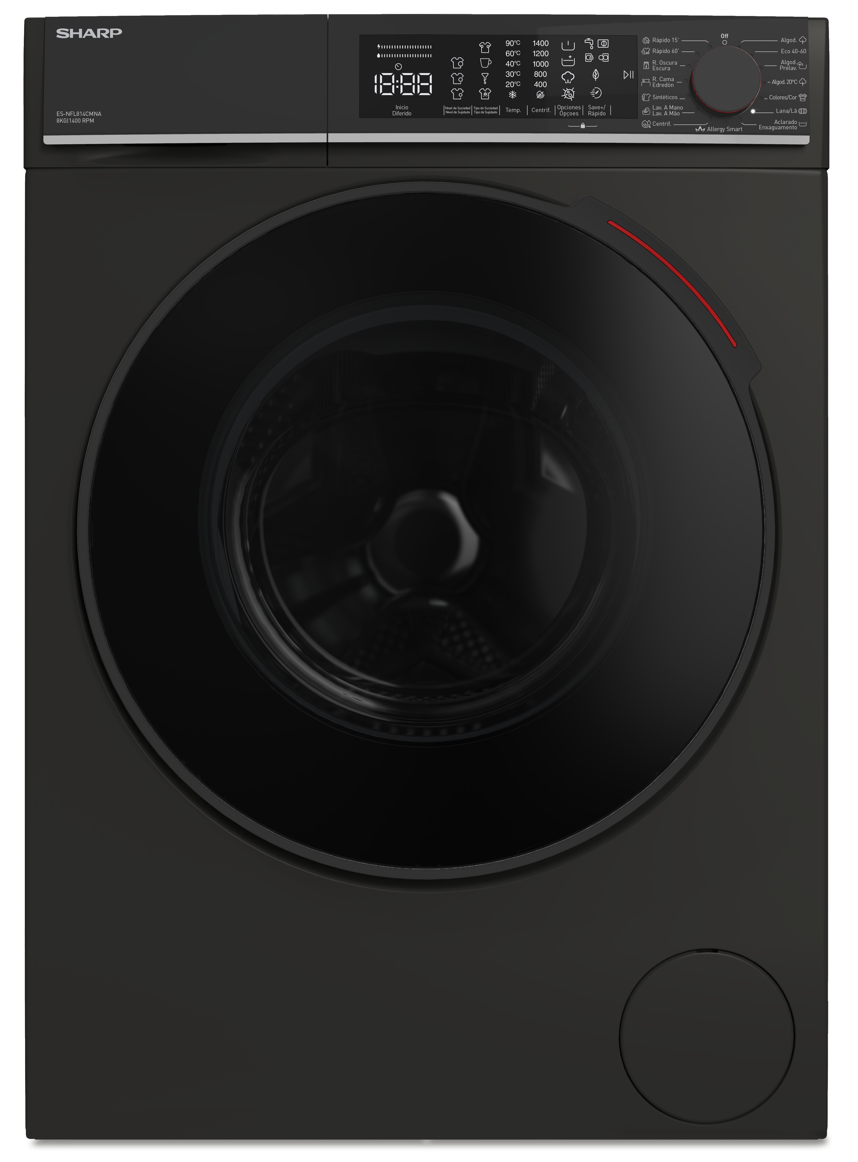 LVD. SHARP ESNFL814CMNAES 8K 1400R DSP NEGRO MATE