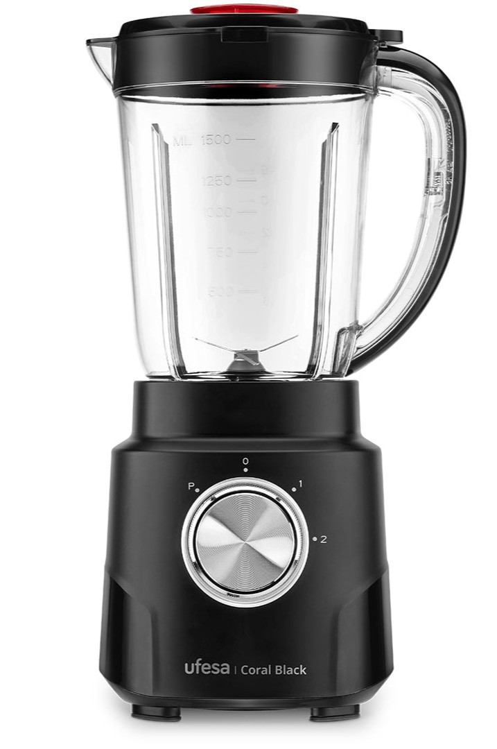 BATID. VASO UFESA CORAL BLACK 600W 1,5L +PICADORA