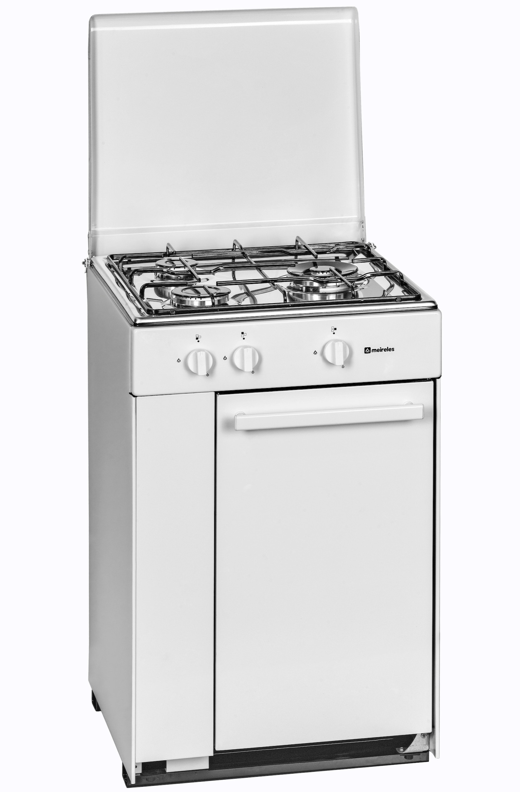 Conjunto de Cocina a gas Meireles 5302 DV TE W,  82 x 53.5 x 56.5 cm, 3 zonas, porta bombonas, clase A, 55 litros, blanco