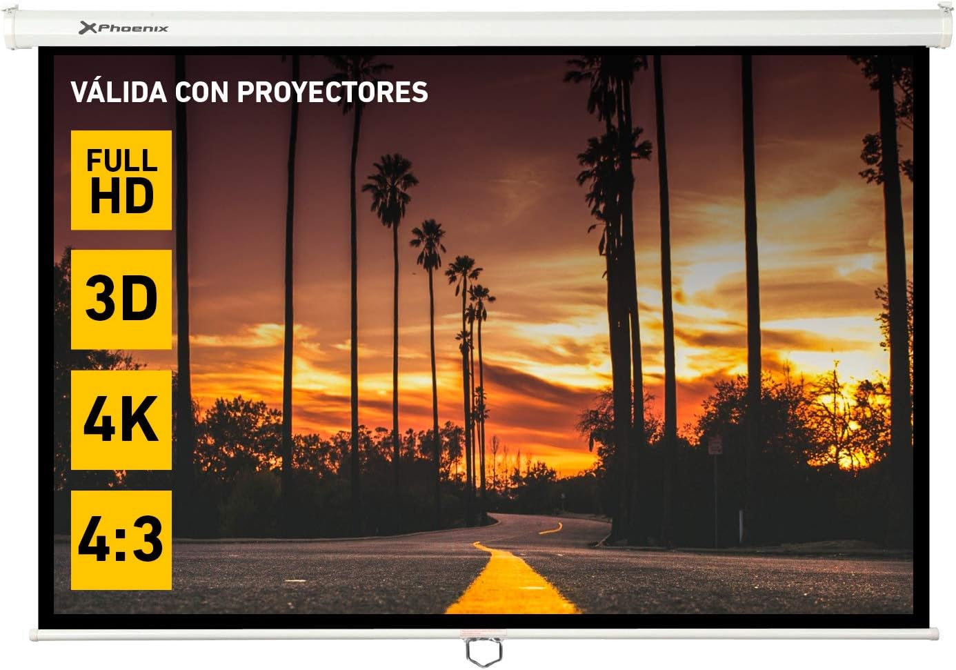 PANTALLA PROYECTOR PHOENIX PH200 100" PLEGABLE