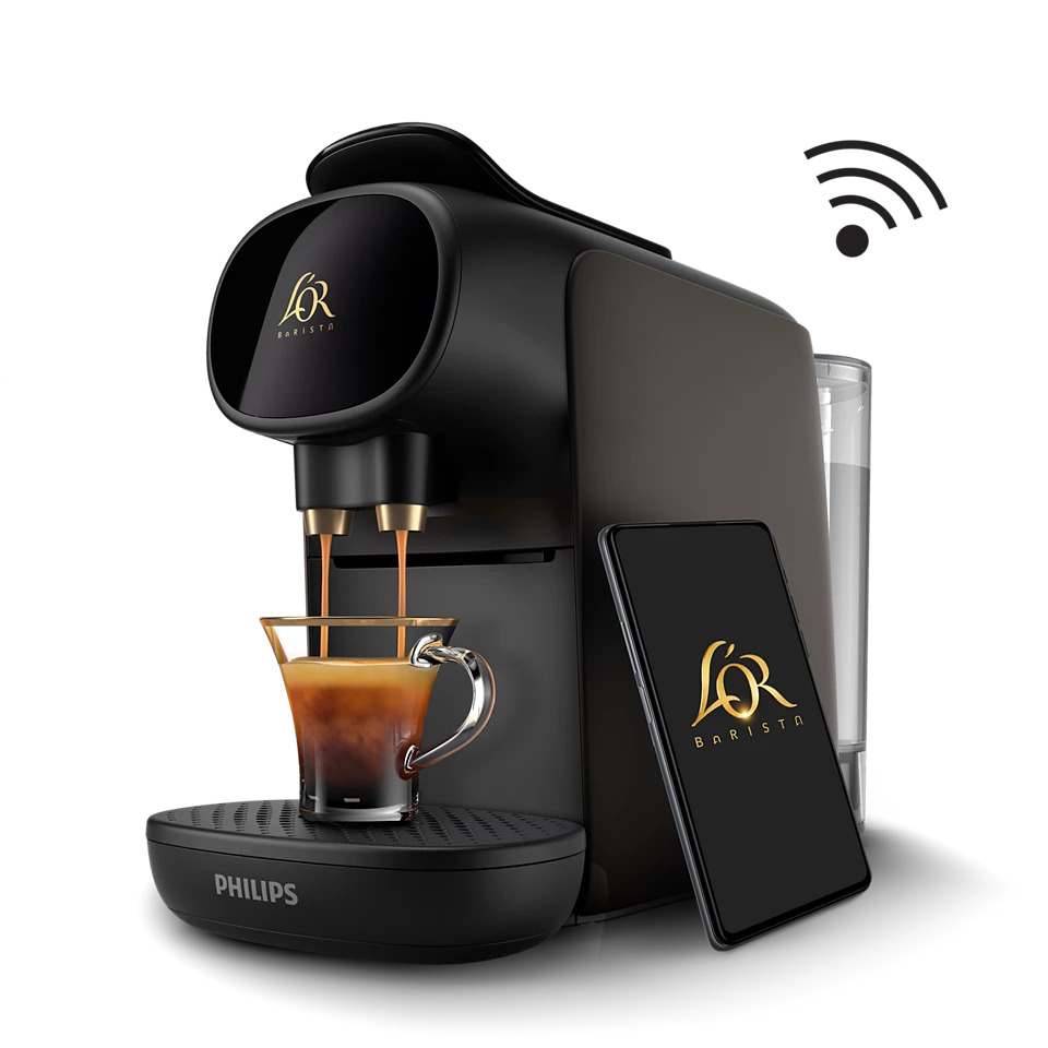 Cafetera automática de cápsulas Philips L'Or Barista LM9020/30 WiFi, 6 tazas, capacidad 0.8 litros, 1450W, negro