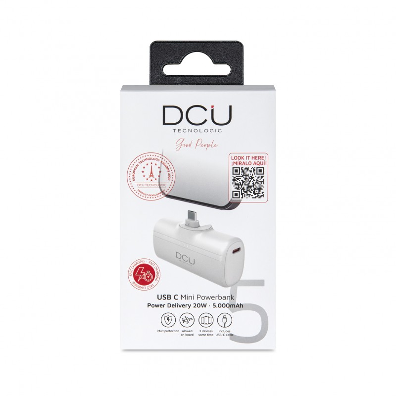 POWERBANK DCU 5K MINI PD20W BLANCO
