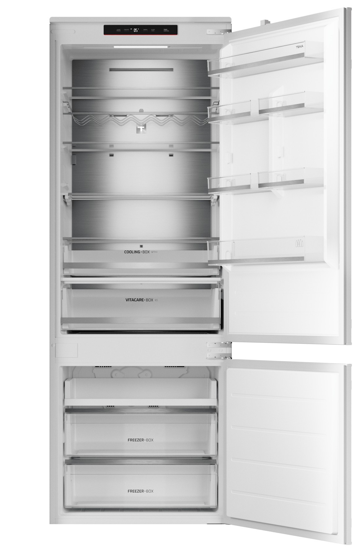 Frigorífico combi integrable Teka RBF 78785 FI, 195.3 x 69 x 55 cm, Total No Frost, clase D, 211 kWh/año, 29 dB, 403 litros, ZeroBox 0-3°C, blanco