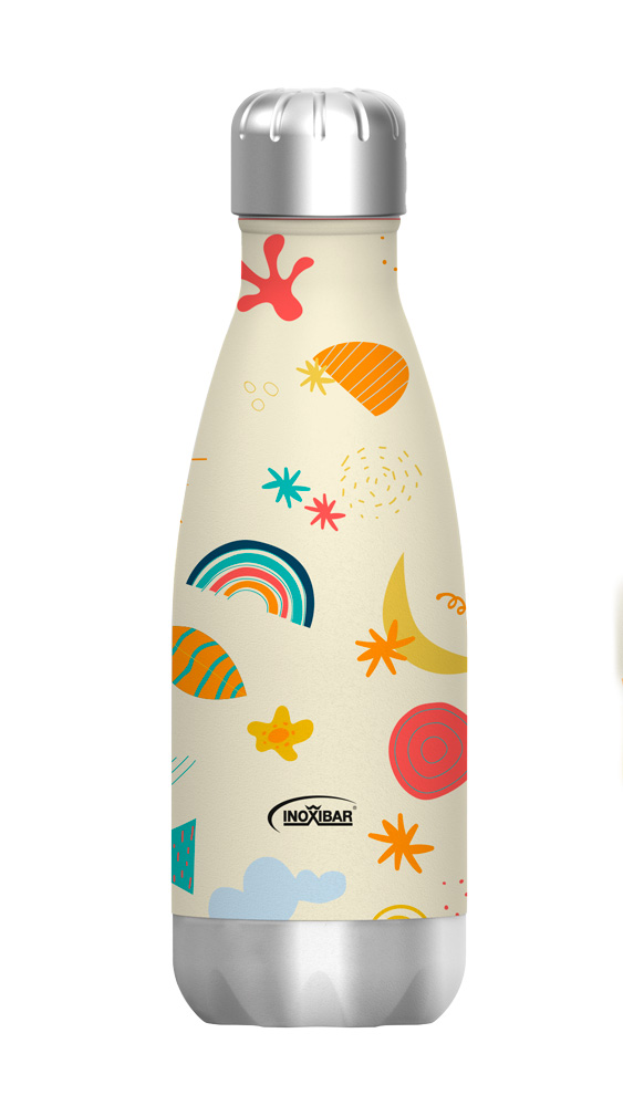 Botella termo de líquidos Inoxibar 61280,  35 cl, Drink Ivory