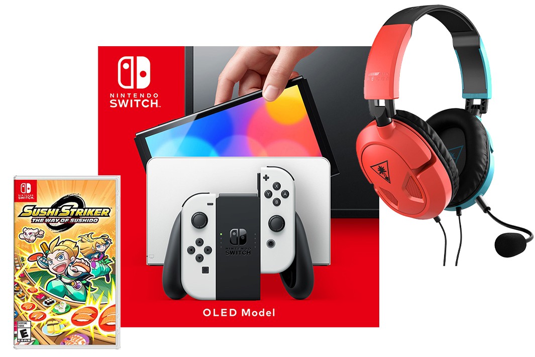 CONSOLA NINTENDO SWITCH OLED + AURICULAR+SUSHI ST