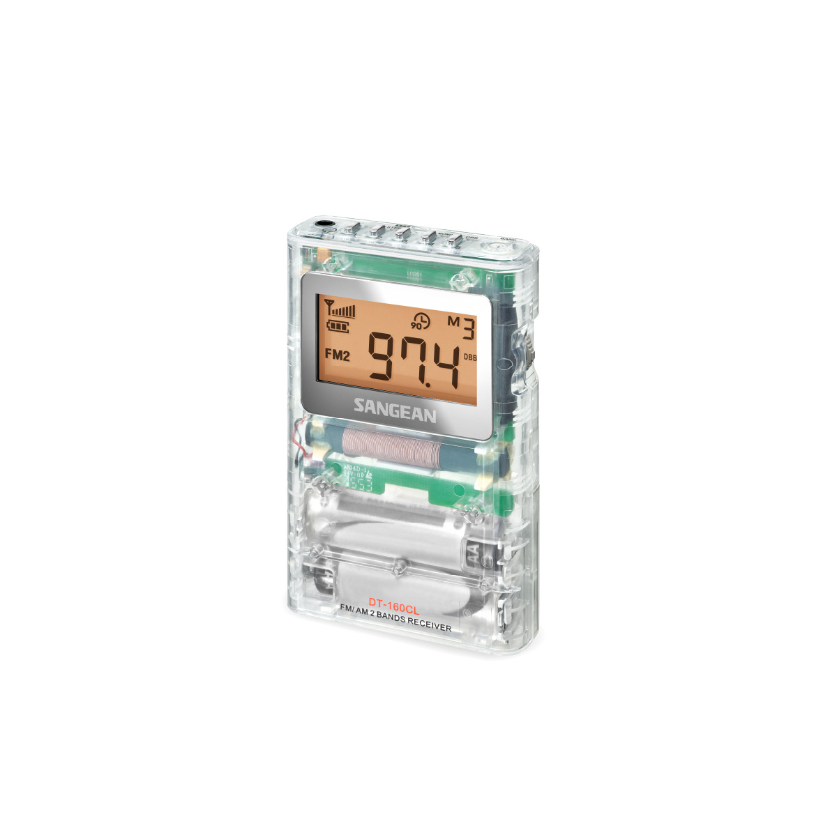 RADIO BOLSILLO SANGEAN DT-160 TRANSPARENTE FM/AM