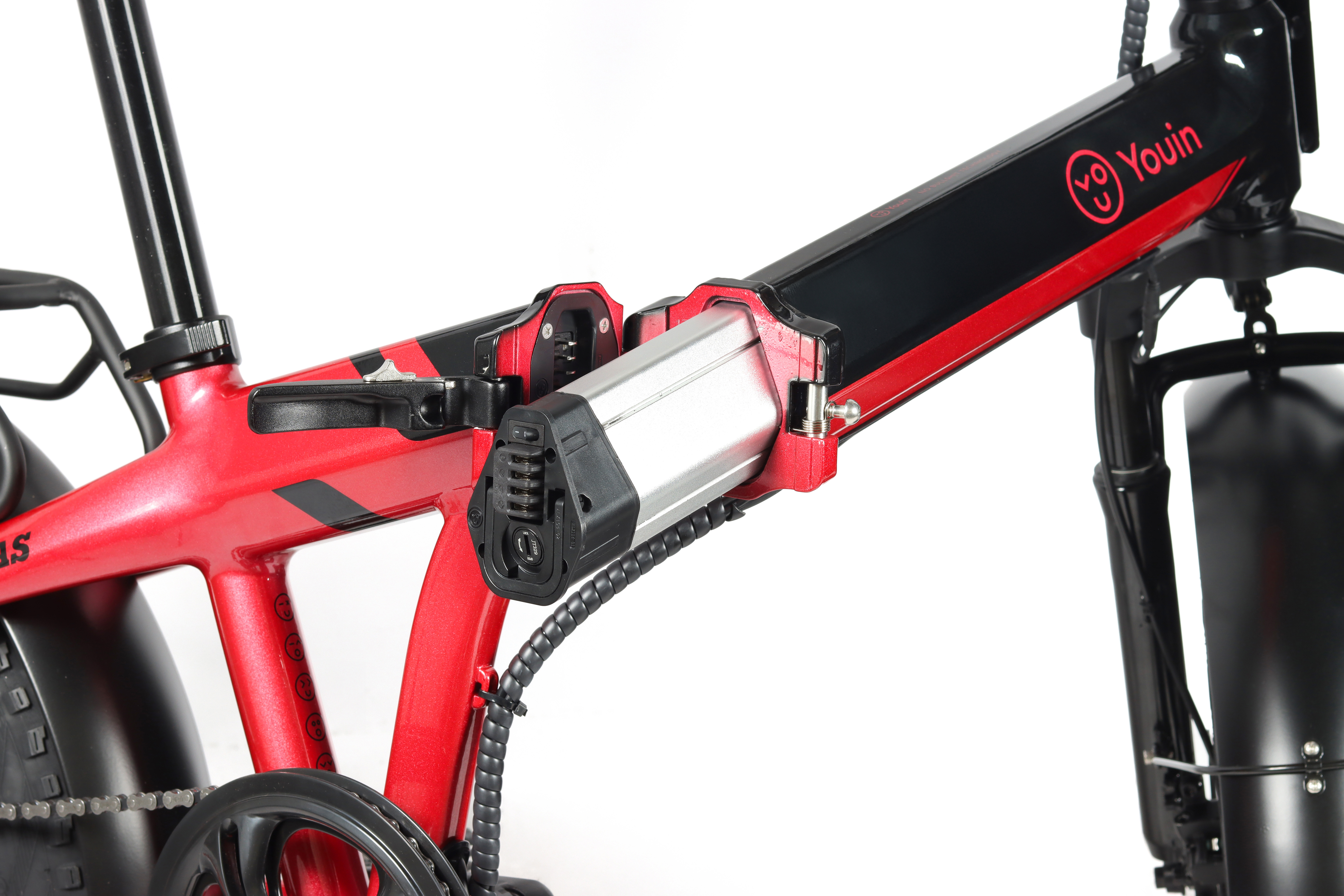 BICICLETA ELECTRICA YOUIN BK1650R DALLAS ROJO/NEGR