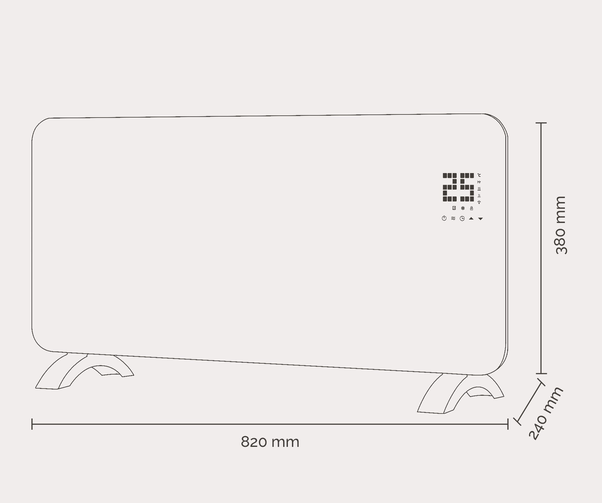 PLACA RADIANTE APRCRIS2000 2000W LED TEMP