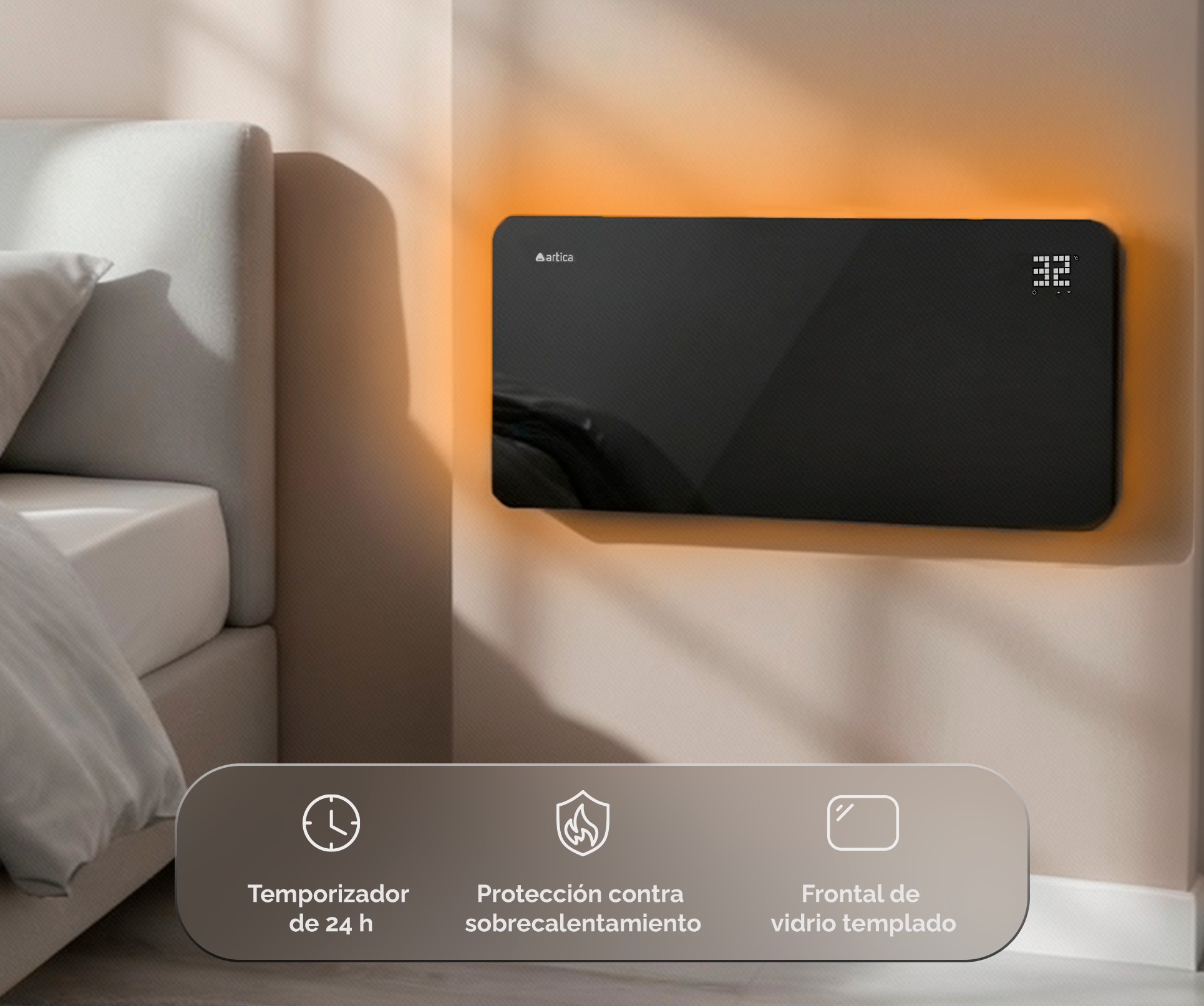 PLACA RADIANTE APRCRIS2000 2000W LED TEMP