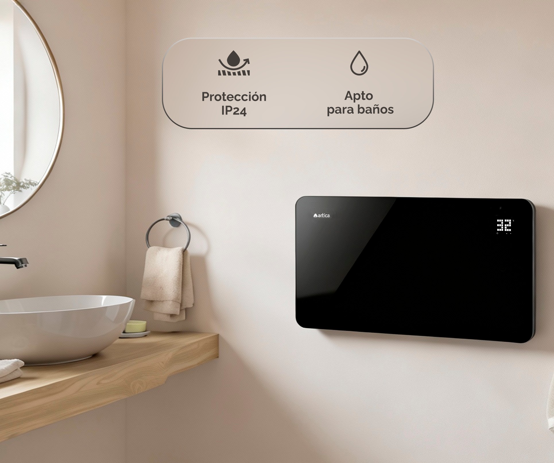 PLACA RADIANTE APRCRIS2000 2000W LED TEMP