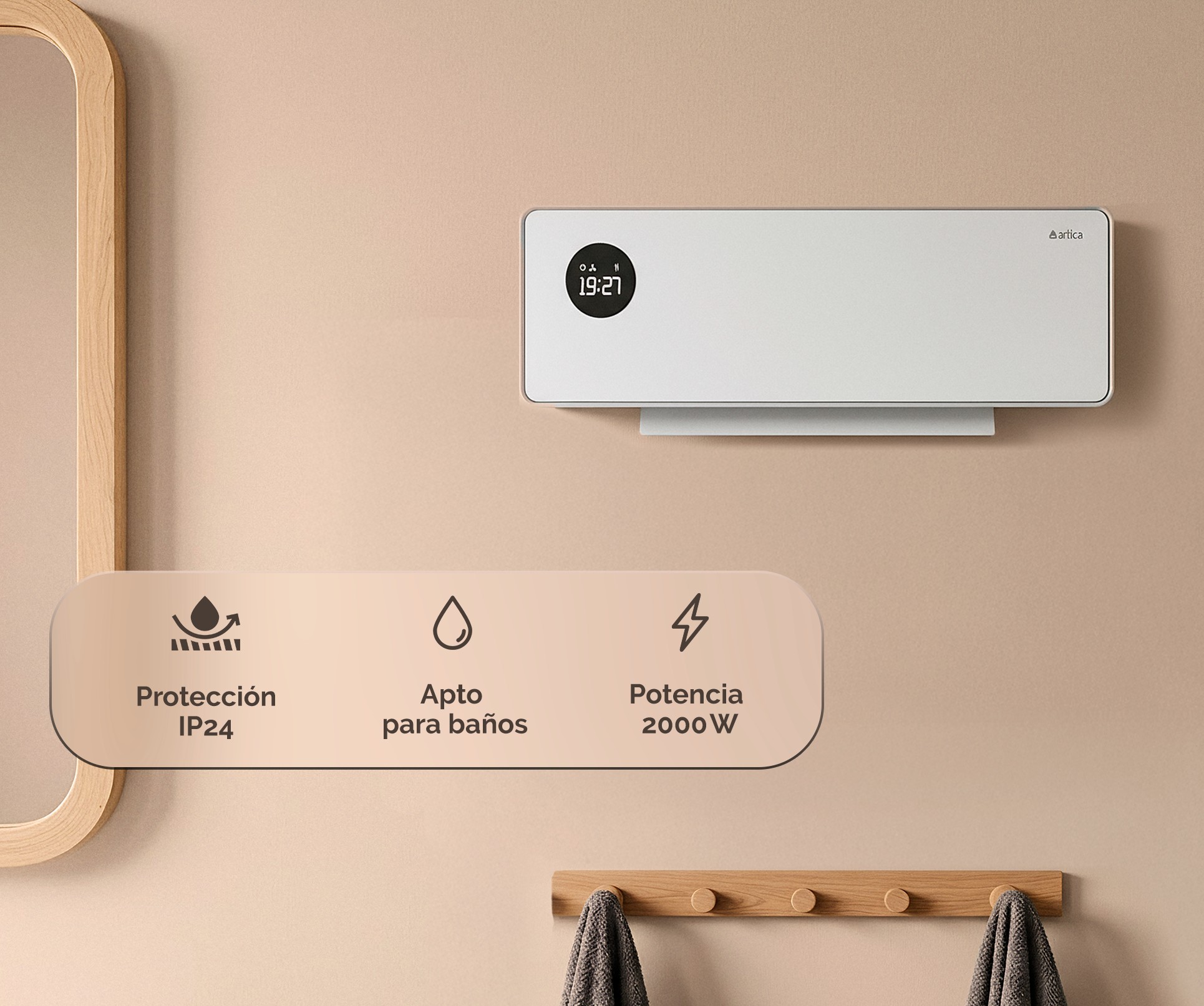 CALEFACT. ARTICA ACCER2000 2000W SPLIT CERAMICO