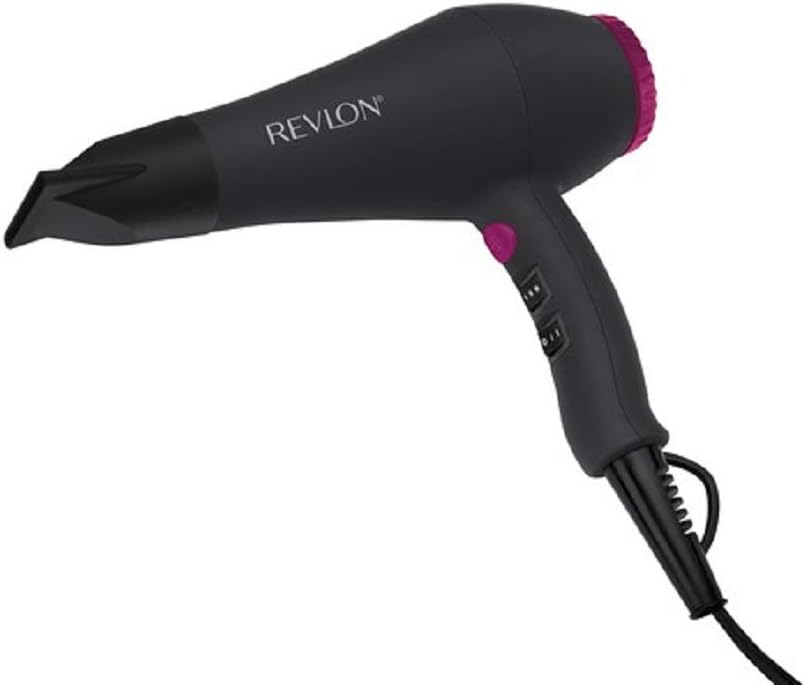 Secador de pelo Revlon Perfect Heat RVDR5251E, motor AC, 2000W, 3 temperaturas, 2 velocidades, ionizador, negro
