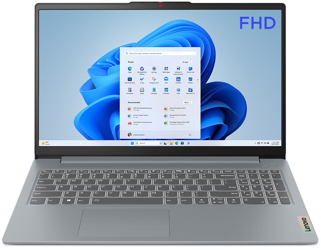Ordenador portátil Lenovo IdeaPad Slim 3 15IRH8, intel Core i5-13420H, 16GB RAM, 512GB SSD, 15.6", Windows 11 Home