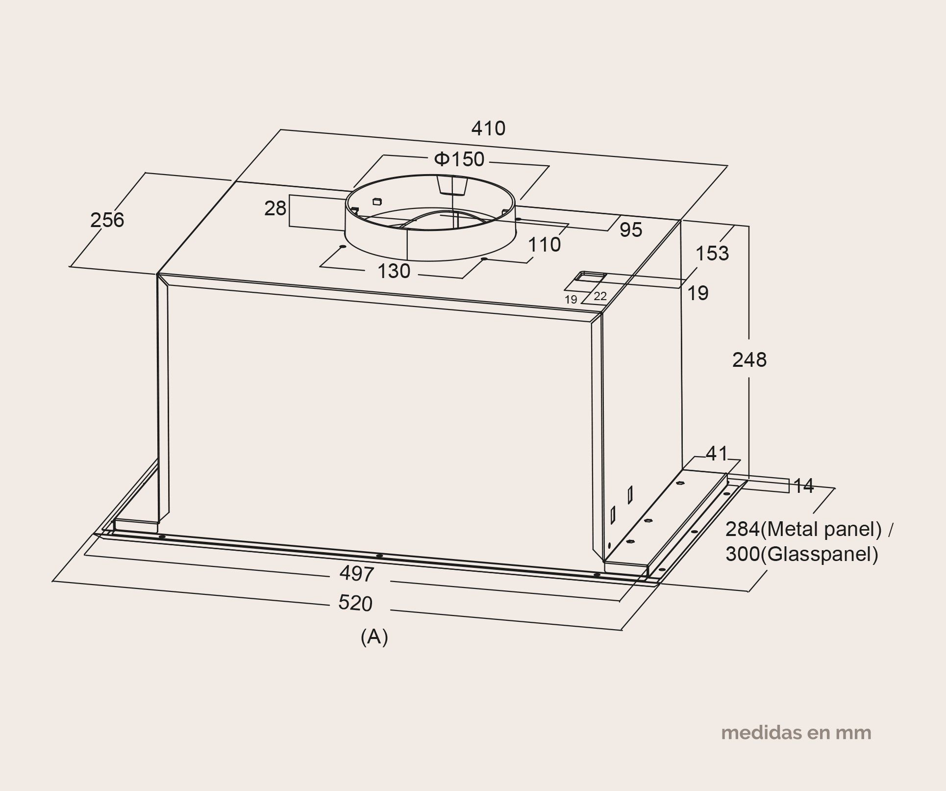 CAMPANA INTEG ARTICA AINTEGRA52CI 52CM C INOX